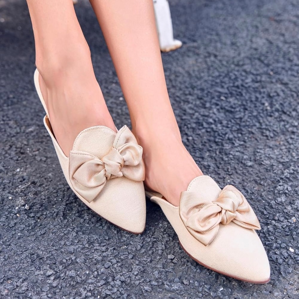 Mules for Women- Slip On Pointed Toe Women’s Loafers Women's Flats- 8.5